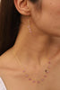 18K Gold Droplets Pink Sapphire Dangle Earrings Thumbnail