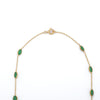 Modern 18K Yellow Gold Oval Cut 7.6 Ct Green Emerald Chain Necklace Thumbnail