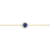 14K Sapphire Diamond September Birthstone Bracelet Thumbnail
