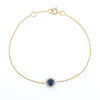 14K Sapphire Diamond September Birthstone Bracelet Thumbnail