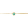 14K Bezel Set Emerald Heart Bracelet For Her Thumbnail