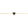 14K Deep Blue Sapphire Heart Chain Bracelet Thumbnail