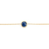 14K Blue Sapphire Classic Dainty Chain Bracelet Thumbnail
