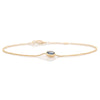 14K Blue Sapphire Classic Dainty Chain Bracelet Thumbnail