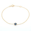 14K Blue Sapphire Classic Dainty Chain Bracelet Thumbnail