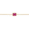 14K Natural Ruby July Birthstone Bracelet For Mom Thumbnail