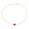 14K Natural Ruby July Birthstone Bracelet For Mom Thumbnail