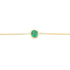 14K Rich Green Emerald Chain Bracelet For Women Thumbnail