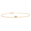 14K Rich Green Emerald Chain Bracelet For Women Thumbnail