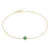 14K Rich Green Emerald Chain Bracelet For Women Thumbnail