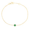 14K Rich Green Emerald Chain Bracelet For Women Thumbnail