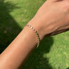 14k Gold Modern Bezel Set Diamond Tennis Bracelet in 7 Inches Thumbnail