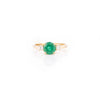 14k Emerald & Diamond Three-Stone Engagement Ring Thumbnail