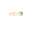 14k Emerald & Diamond Three-Stone Engagement Ring Thumbnail