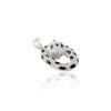 14k Solid White Gold Panther Diamond Onyx Pendant Thumbnail