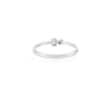 14K Gold Emerald Diamond Toi Et Moi Ring Thumbnail