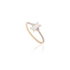 14K Gold Baguette Cut Moonstone Statement Ring Thumbnail