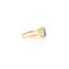 14K Gold Emerald Diamond Wedding Ring Thumbnail