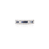 18k Gold Blue Sapphire Diamond Band Ring Thumbnail