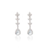 14K Gold Aquamarine Diamond Dangle Earrings Thumbnail