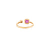 18K Yellow Gold Ruby Diamond Open Ring for Women Thumbnail
