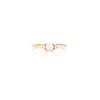 18K Gold Opal Diamond Dainty Ring Thumbnail