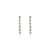 14K Solid White Gold Green Amethyst Dangle Earrings Thumbnail