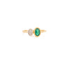 18K Gold Emerald & Diamond Open Ring Thumbnail