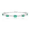 18K Gold Emerald Diamond Designer Bracelet Thumbnail