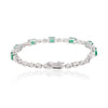 18K Gold Emerald Diamond Designer Bracelet Thumbnail