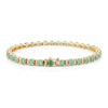 Emerald and Diamond Designer Tennis Bracelet Thumbnail