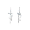 18K White Gold Aquamarine Dangle Earrings Thumbnail