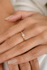 18K Gold Opal Diamond Dainty Ring Thumbnail