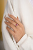 14K Gold Ruby Diamond Statement Ring Thumbnail