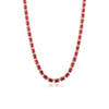 14K Gold Regal 27.47 Carat Ruby Diamond Statement Tennis Necklace Thumbnail