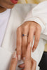 18K Gold Blue Sapphire & Diamond Open Ring Thumbnail