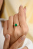 14k Emerald & Diamond Three-Stone Engagement Ring Thumbnail