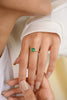 14k Emerald & Diamond Three-Stone Engagement Ring Thumbnail