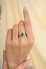 14k Emerald & Diamond Three-Stone Engagement Ring Thumbnail