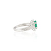 18K Gold Emerald Diamond Engagement Ring Thumbnail