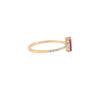 14K Gold Baguette Ruby and Diamond Wedding Ring Thumbnail