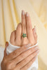 18K Gold Emerald Handmade Floral Ring Thumbnail