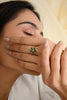 18K Gold Emerald Handmade Floral Ring Thumbnail