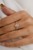 14K Gold Baguette Cut Moonstone Statement Ring Thumbnail