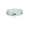 18K Gold Baguette Emerald Wedding Bracelet Thumbnail