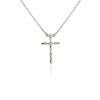 18K Gold Diamond Cross Pendant Necklace Thumbnail
