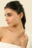 Vintage Style 6.72 Ct  Natural Diamond Wedding Necklace in 14K Gold Thumbnail
