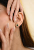 18K Gold Emerald Diamond Statement Earrings Thumbnail