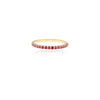 18K Gold Ruby Stackable Half Eternity Band Thumbnail