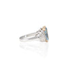 18K Gold Oval Cut Aquamarine Diamond Solitaire Ring Thumbnail